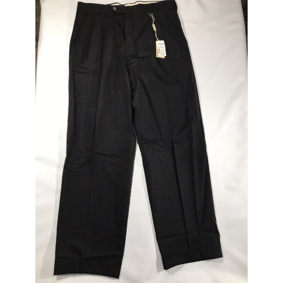 3 Pair Pronto Uomo Men's Suit Dress Pants Size 34 2 NWT Black 1 Grey Wool - Picture 2 of 14
